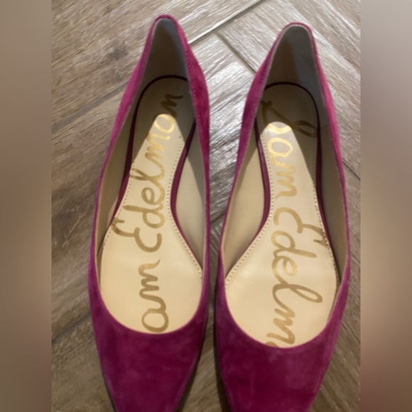 Sam Edelman Reyanne Pink Suede Flats Studded - Picture 3 of 10